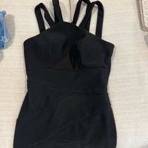 Formal black fitted dress